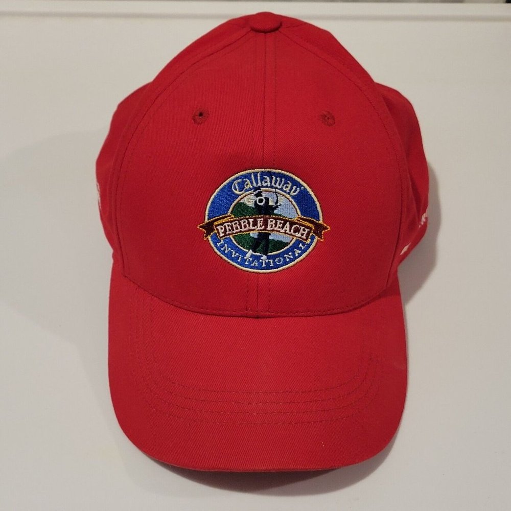 Callaway Pebble Beach Invitational Golf Hat Cap Strapback Red